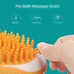 2-in-1 Pet Bath & Grooming Brush - Soft Silicone Dog and Cat Massage Comb