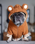 Fleece-Lined Warm Ear-Standing Dog Sweater - Stylish Pet Hoodie