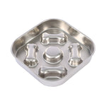 Stainless Steel Slow Feeder Dog Bowl - Non-Slip Food Bowl with Heart & Bone Design