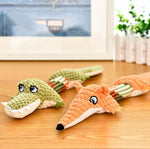 Plush Squeaky Chew Toy for Dogs – Crocodile Design
