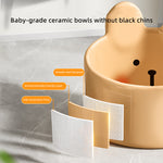 Ceramic Pet Food Bowl - Neck Protection Design for Cats & Dogs