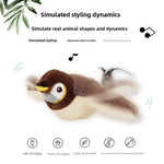 Interactive Chirping Bird Cat Toy – USB Rechargeable, Touch-Activated, Flapping Wings & Cat Teaser Attachment