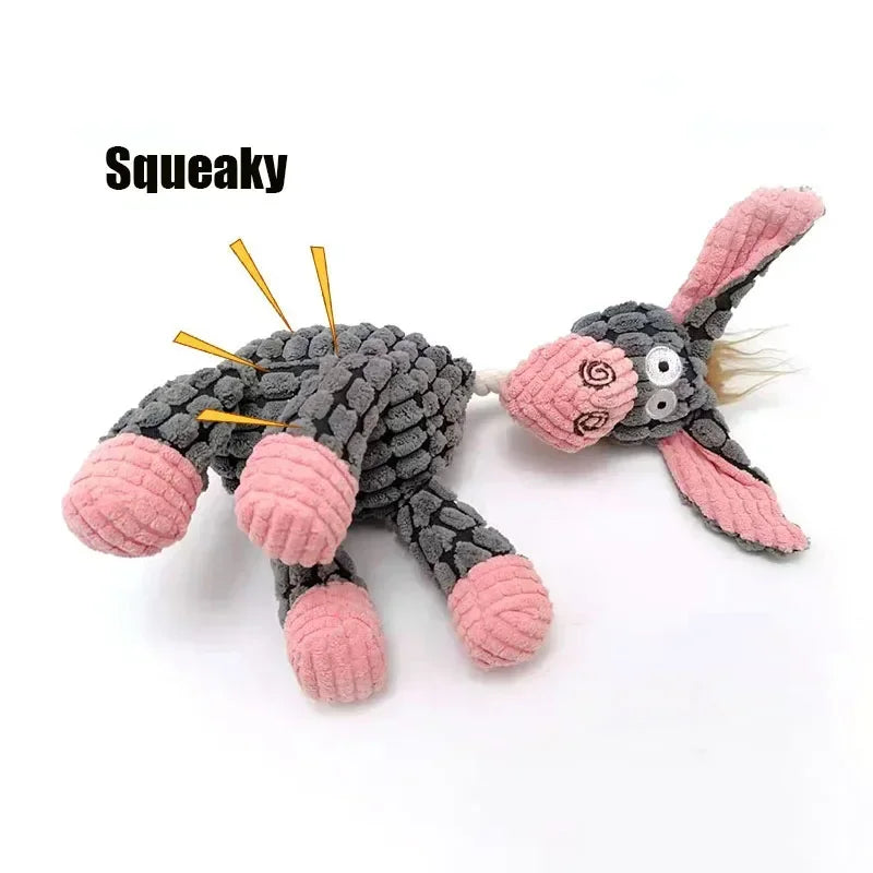 Corduroy Squeaky Chew Toy for Dogs