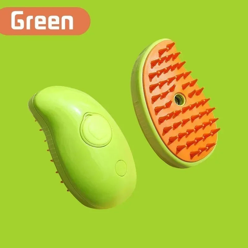 Pet Steamy Brush Pro - 3-in-1 Grooming, Massage & Steam Cleaning Tool