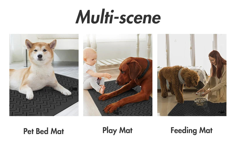 Absorbent Pet Feeding Mat - Waterproof & Non-Slip Pet Placemat