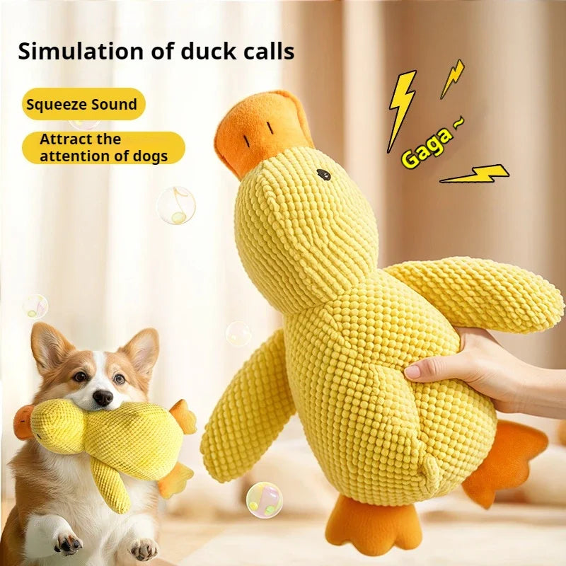 Plush Duck Dog Toy β Soft & Squeaky Comfort Companion