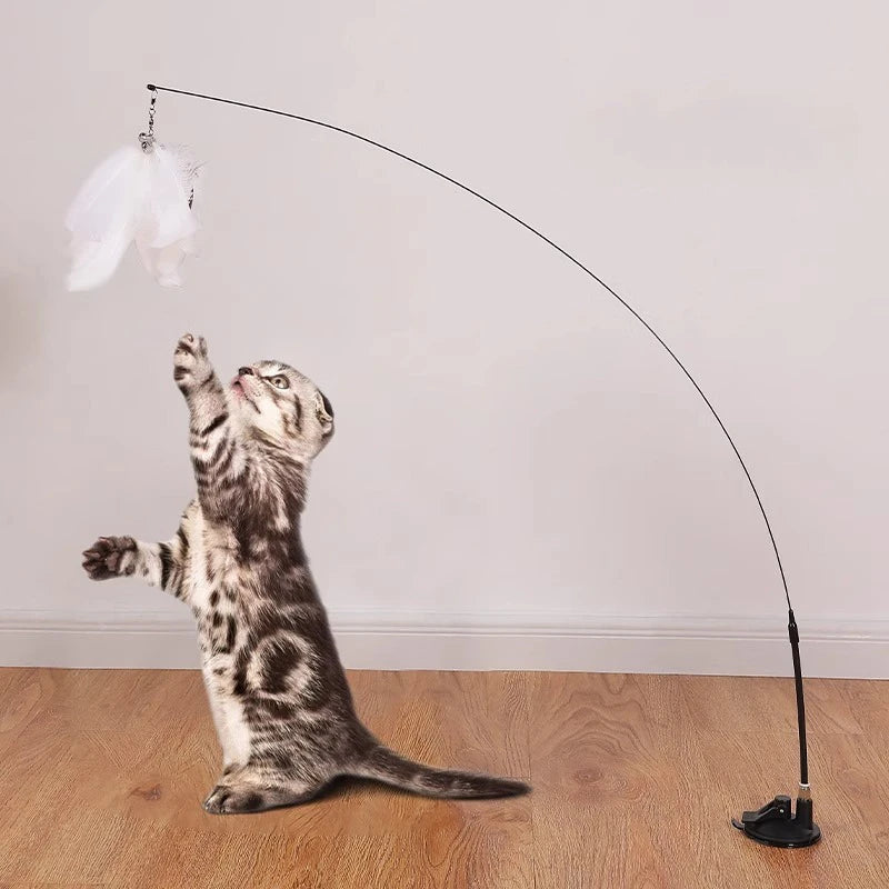 Interactive Chirping Bird Cat Toy – USB Rechargeable, Touch-Activated, Flapping Wings & Cat Teaser Attachment