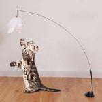 Interactive Chirping Bird Cat Toy – USB Rechargeable, Touch-Activated, Flapping Wings & Cat Teaser Attachment
