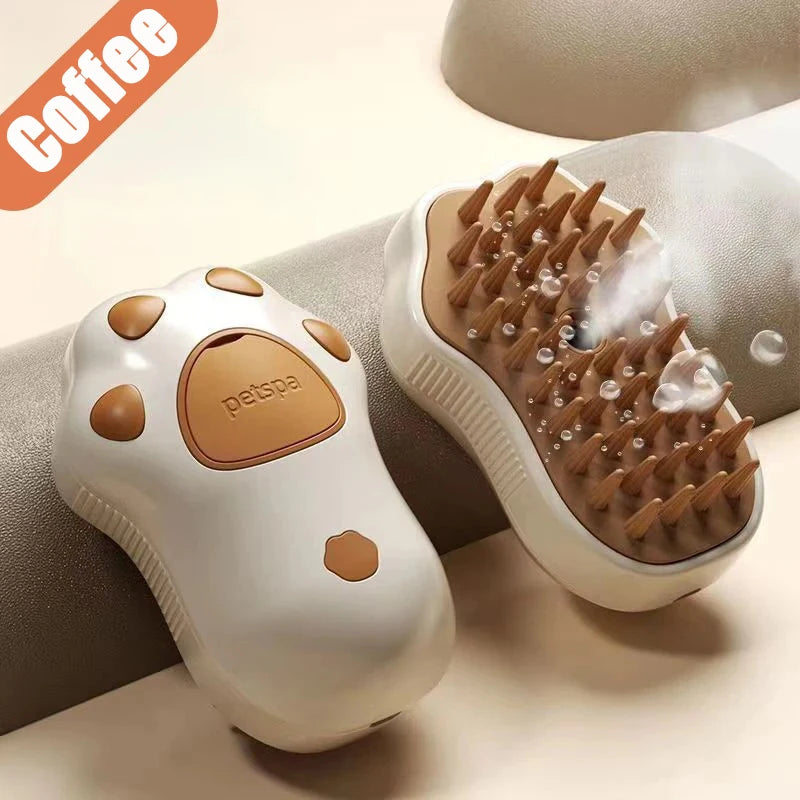 Pet Steamy Brush Pro - 3-in-1 Grooming, Massage & Steam Cleaning Tool