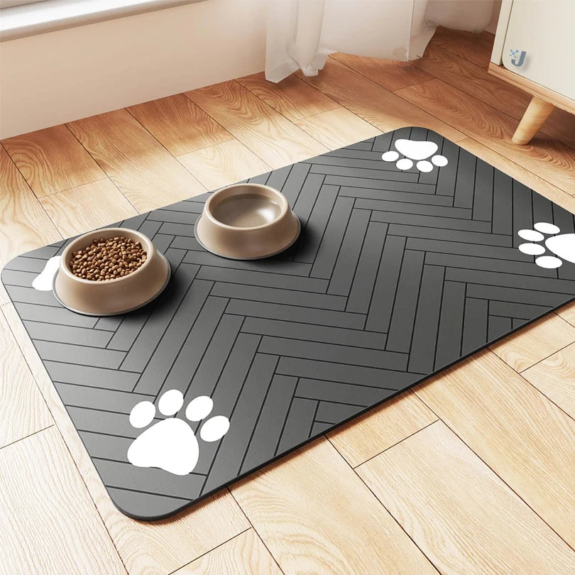 Absorbent Pet Feeding Mat - Waterproof & Non-Slip Pet Placemat