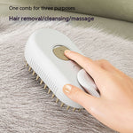 USB Rechargeable Steam Cat Grooming Brush – Anti-Static & Detangling