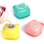 Silicone Shampoo-Dispensing Pet Bath Brush