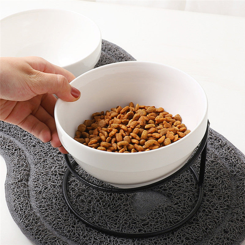 Tilting Pet Bowl Rack Water Bowl Cat Bowl Ceramic Cat Bowl