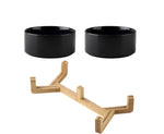 Ceramic Tilted Cat Bowl Feeder with Elevated Base