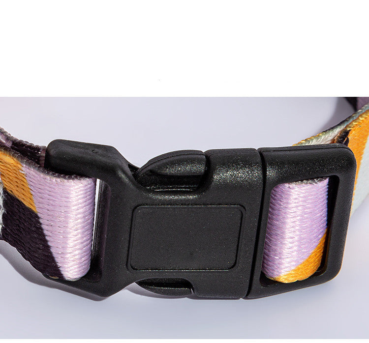 Stylish Dog Collar with Matching Leash - Adjustable Neck Collar for Pets