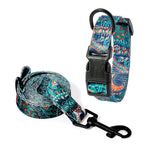 Stylish Dog Collar with Matching Leash - Adjustable Neck Collar for Pets