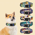 Stylish Dog Collar with Matching Leash - Adjustable Neck Collar for Pets
