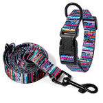 Stylish Dog Collar with Matching Leash - Adjustable Neck Collar for Pets
