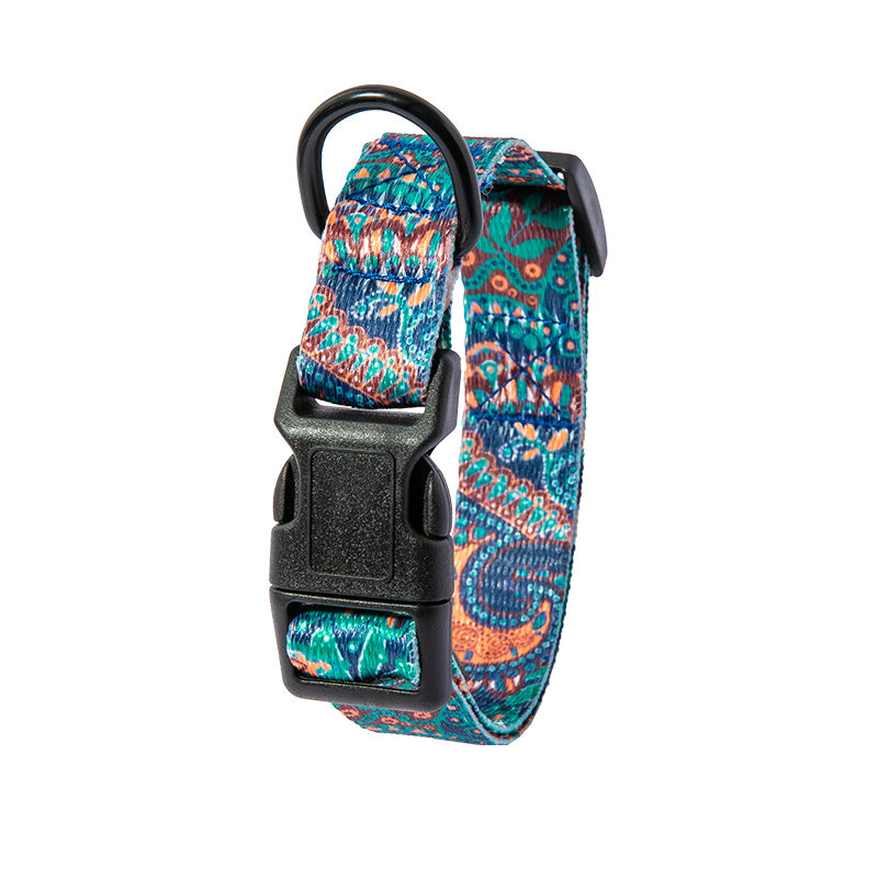 Stylish Dog Collar with Matching Leash - Adjustable Neck Collar for Pets