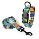 Stylish Dog Collar with Matching Leash - Adjustable Neck Collar for Pets