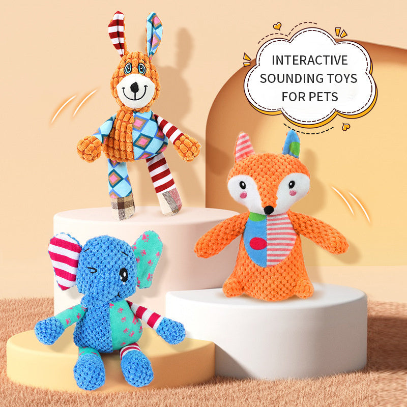 Plush Chew Toy with Double Sounds for Dogs